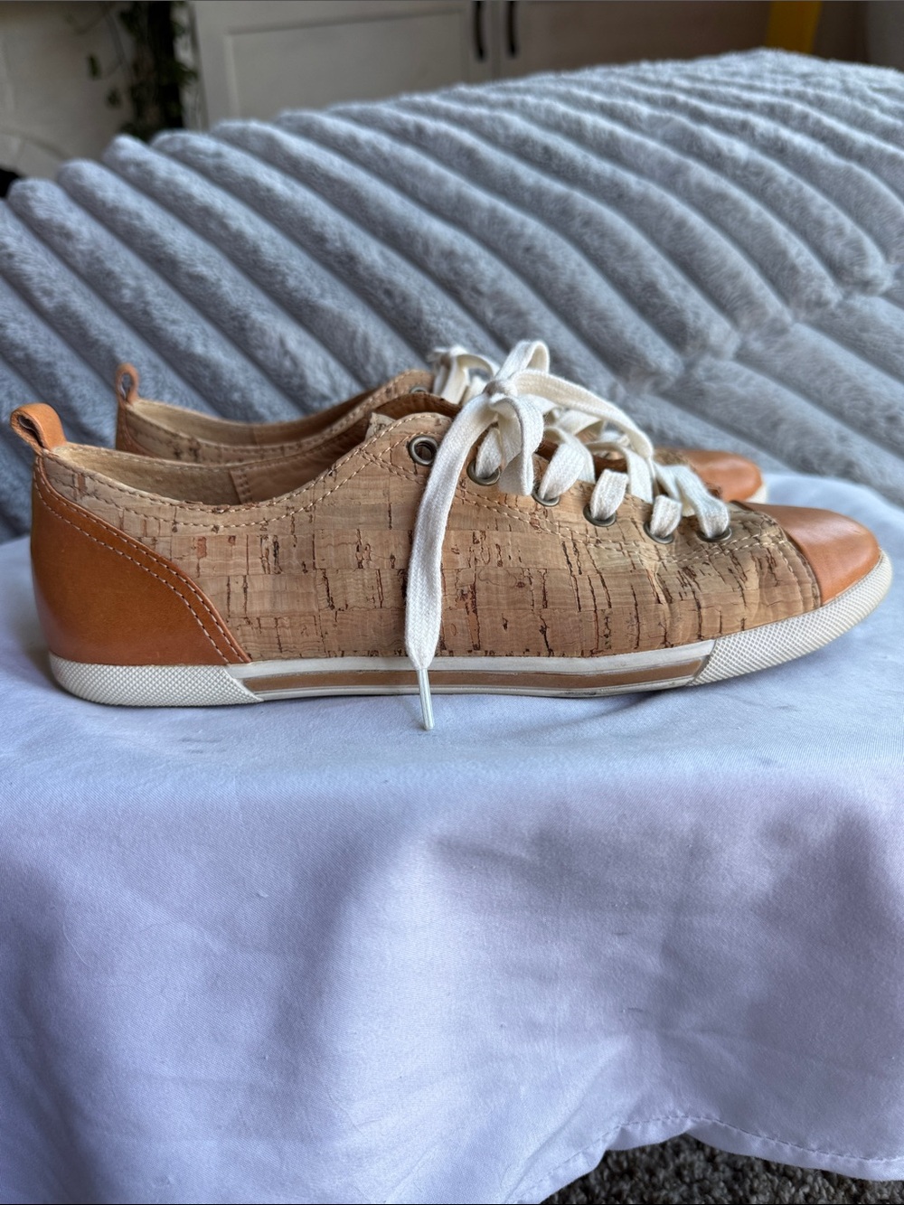 Kork-Ease Silva Cork Leather Sneakers Tan Camel Women 9 EU 40.5